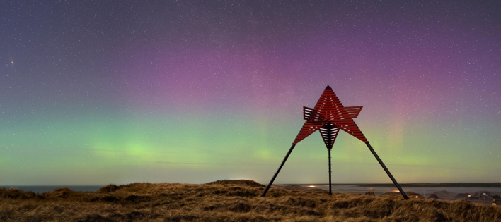 Nordlys over Vedersø Klit